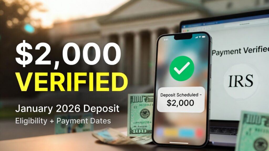 Federal $2,000 Deposit Arriving January 2026: Eligibility Rules, Payment Dates, and What’s Verified