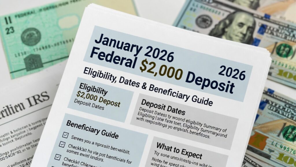 January 2026 Federal $2,000 Deposit: Eligibility, Dates, and Beneficiary Guide