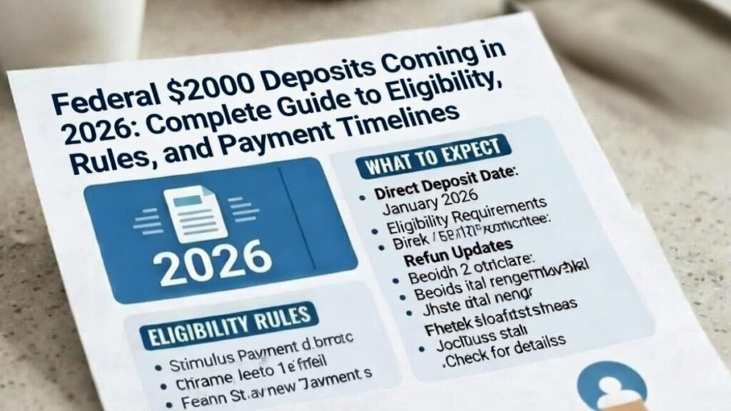 Federal $2,000 Deposits Coming in 2026